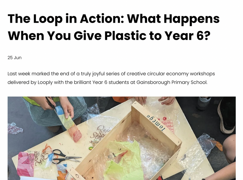 The Loop in Action: What Happens When You Give Plastic to Year 6?